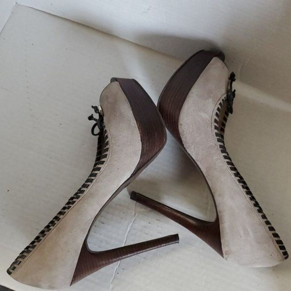 Michael Kors Stiletto Heels Pumps Platform Peep Toe Bennet Women's WOMAN'S 8.5 - Picture 7 of 16